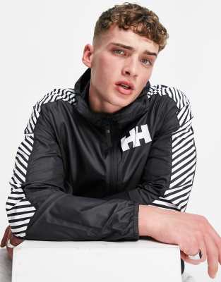 HELLY HANSEN ACTIVE WINDBREAKER JACKET IN BLACK