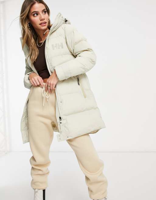 Helly Hansen Adore puffer parka jacket in white | ASOS