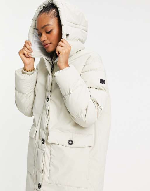 Beige parka shop jacket womens