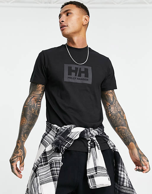 T-Shirts & Vests Helly Hansen Box t-shirt in black 