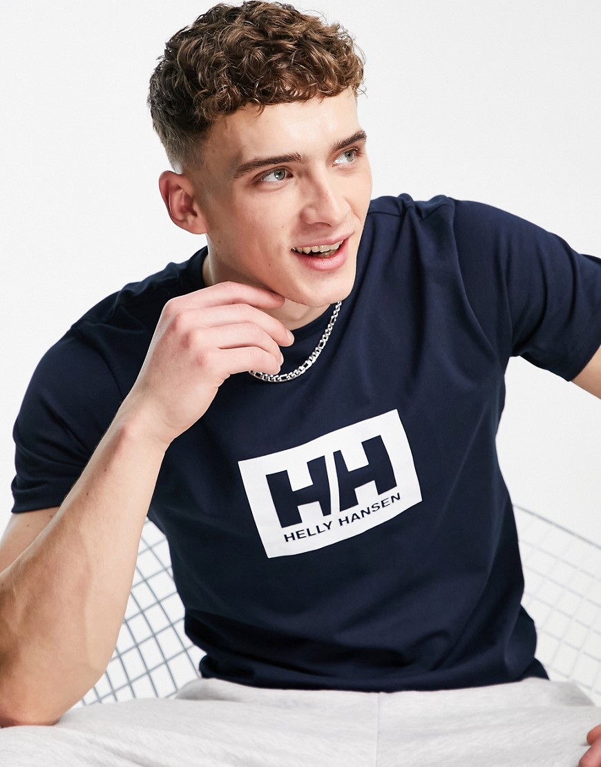 Helly Hansen Box t-shirt in navy