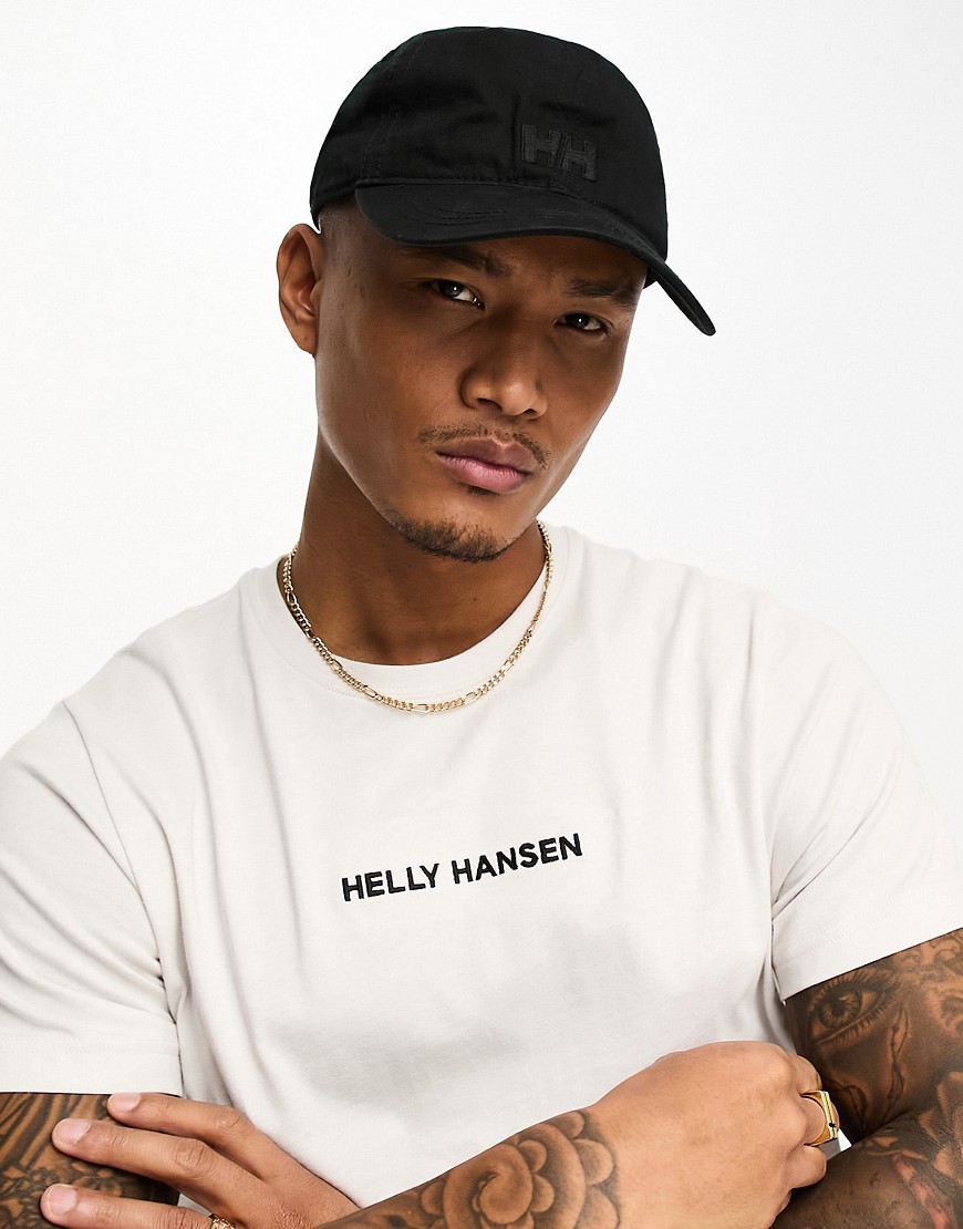 helly hansen - cappello con visiera nero con logo sul lato