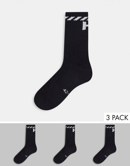 Helly Hansen - Confezione da 3 paia di calzini neri con logo