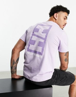 Helly Hansen core t-shirt with chest logo in lilac