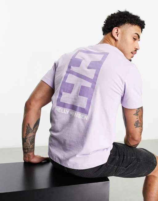 Helly Hansen core T shirt with chest logo in lilac