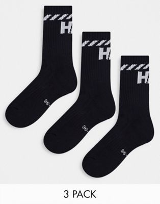 Helly Hansen Cotton Sport 3-pack socks in black