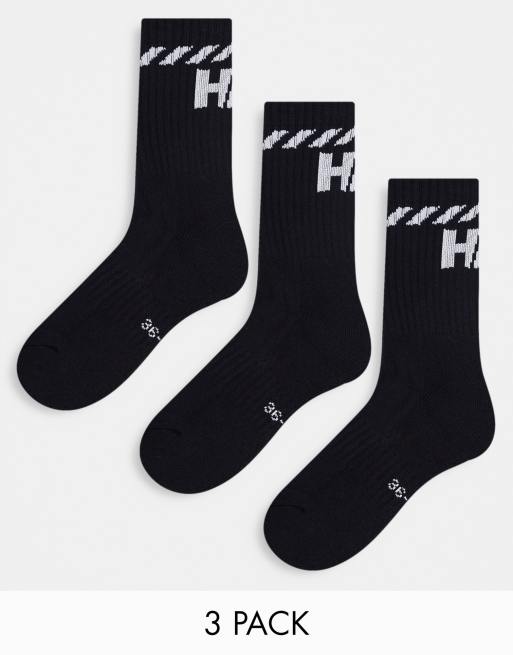 Helly Hansen - Cotton Sport - Confezione da tre paia di calzini sportivi neri