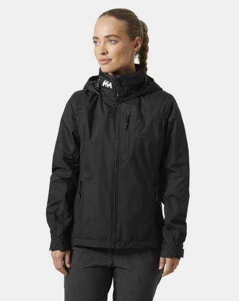 Helly Hansen Crew hooded midlayer sailing jacket 2.0 in black - view 1