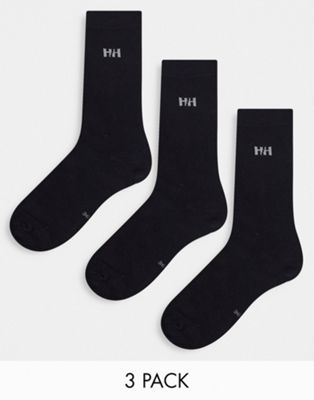 Helly Hansen Everyday Cotton 3-pack socks in black
