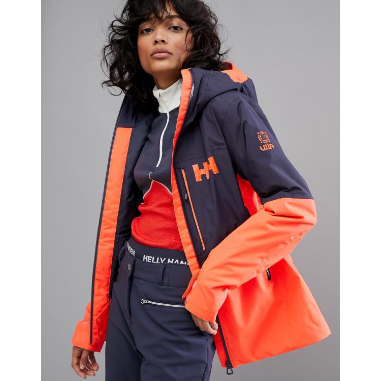 Helly hansen orange ski jacket clearance