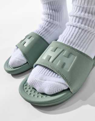  H/h slider sandals in pale green