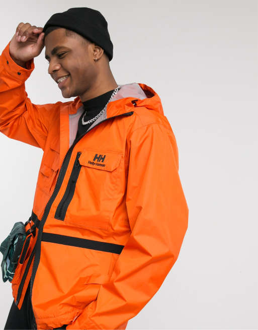 Helly Hansen Heritage rain jacket in orange ASOS