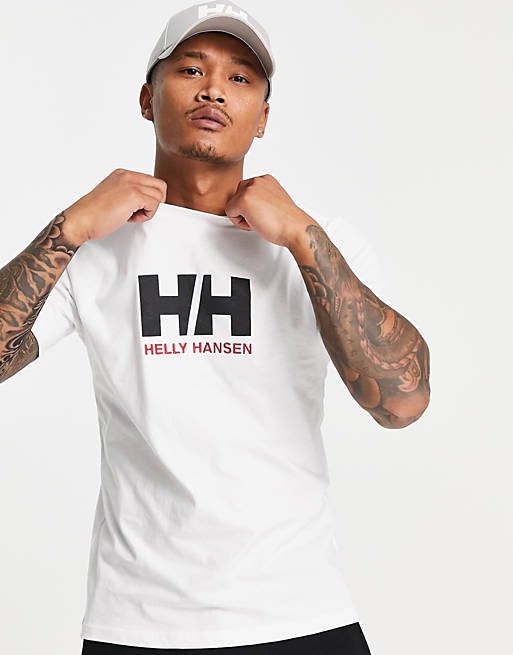 En smule Gymnastik ammunition Helly Hansen HH logo t-shirt in white | ASOS