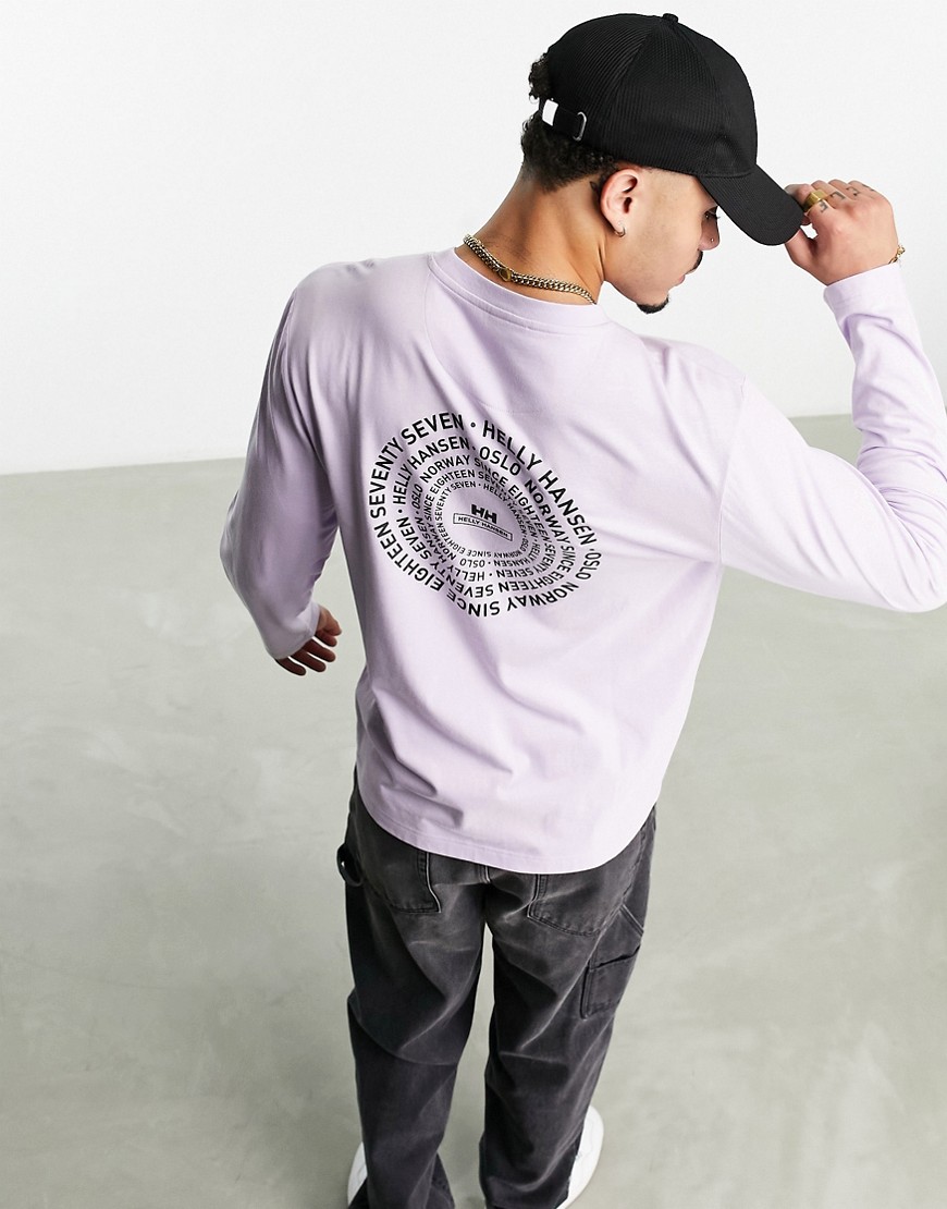 Helly Hansen Move long sleeve top with back print in purple