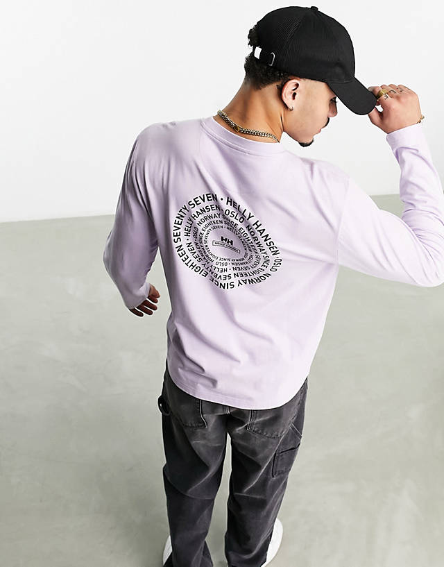Helly Hansen - move long sleeve top with back print in purple