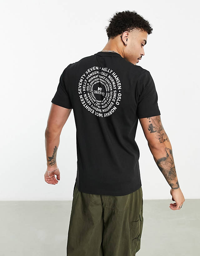 Helly Hansen - move t-shirt with back print in black