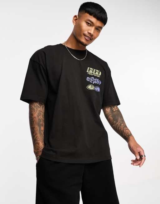 Helly Hansen Play oversized t shirt with back print in black ASOS