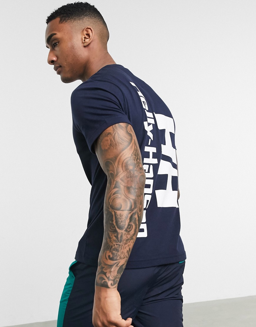 Helly Hansen - T-shirt con logo blu navy