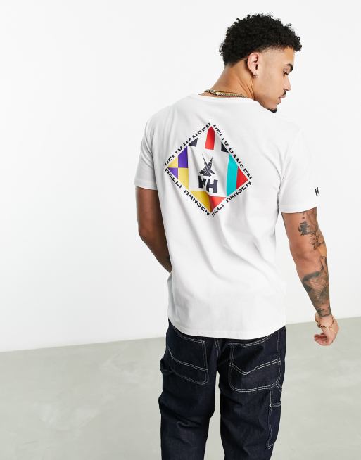 Helly Hansen t-shirt with shoreline 2.0 print in white