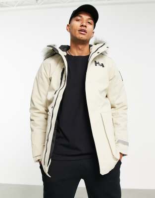 Helly Hansen tromsoe parka jacket in beige-Neutral