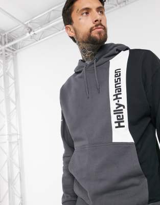 Helly Hansen Yu Color Block Hoodie In Black gray ModeSens