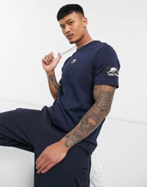 Helly Hansen YU patched t-shirt in navy