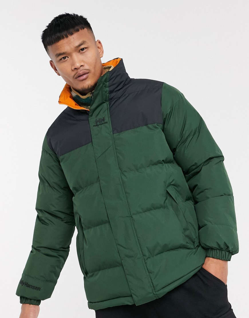 Helly Hansen Yu puffer jacket in khaki-Green