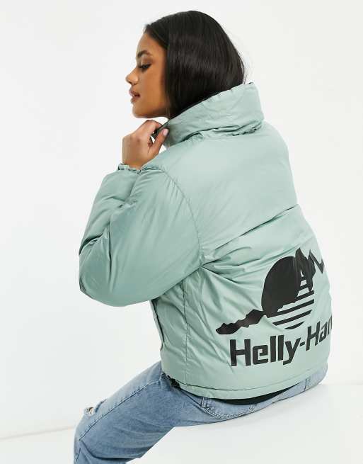 Helly Hansen YU reversible cropped puffer jacket in black