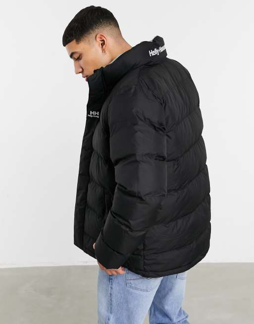 Helly Hansen reversible jacket Heritage Reversible Puffer men's black color