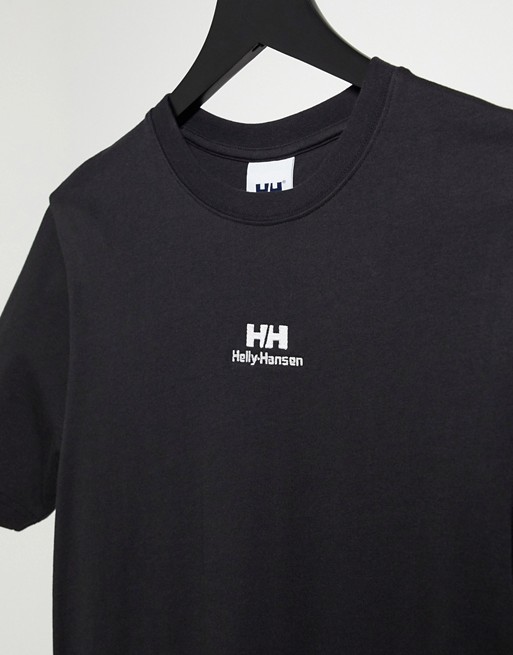 Helly Hansen YU Twin logo t-shirt in black