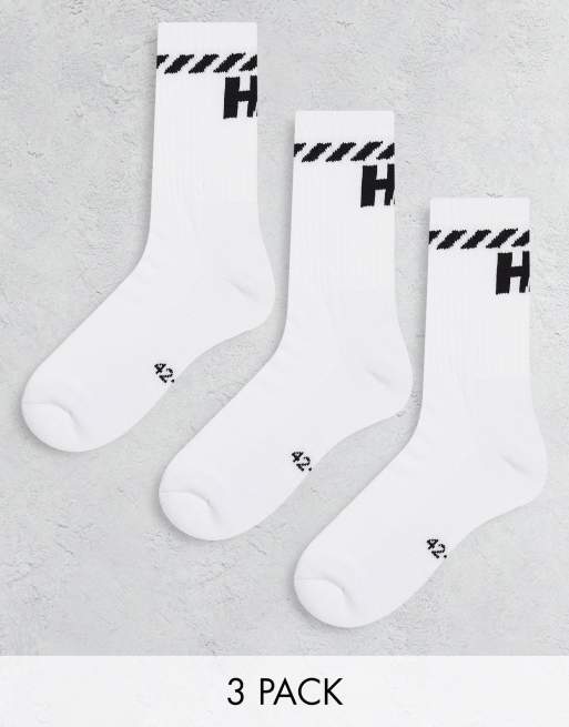 Helly Hansen – Zestaw 3 par białych sportowych skarpetek