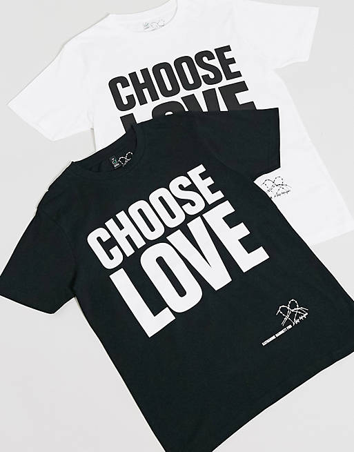 Help Refugees Choose Love unisex t-shirt in cotton in black 