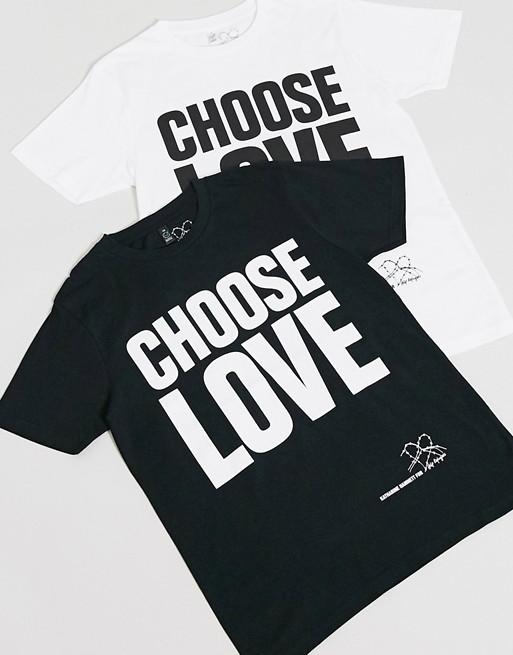 Help Refugees Choose Love unisex t-shirt in organic cotton in black | ASOS