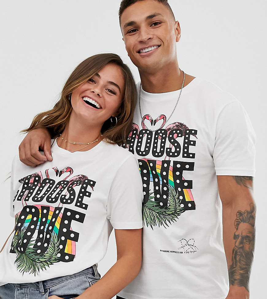 Help Refugees - Choose Love x Pikes - Ibiza T-shirt-Wit