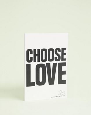 Help Refugees - Notitieboek met Choose Love-print-Wit