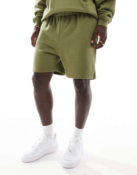 Hera collective sweatshort in olive green - view 1