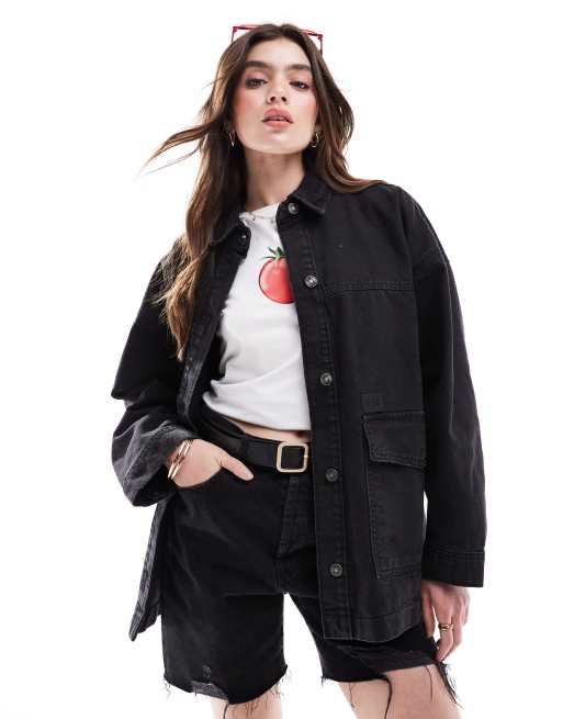 Hera denim jacket in washed black