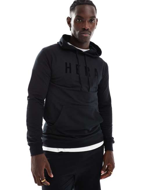 Hera focus lightweight slim fit hoodie in black