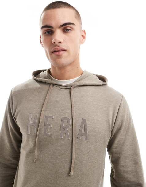 Hera focus lightweight slim fit hoodie in marsh grey - view 1