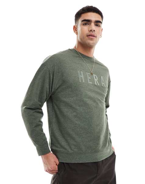 Hera focus sweatshirt in kahki - view 1