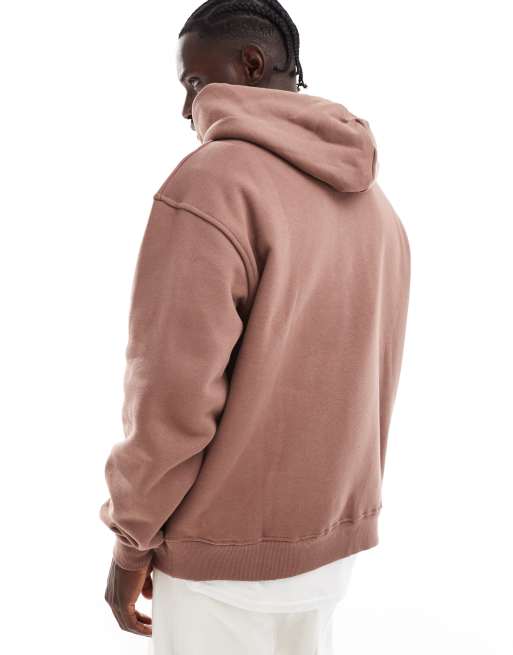 Hera label oversized hoodie in acorn brown