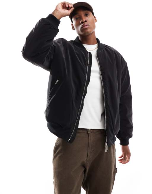 Hera layer bomber jacket in black