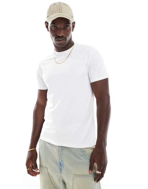 Hera luxe regular fit short sleeve tshirt in white - view 1