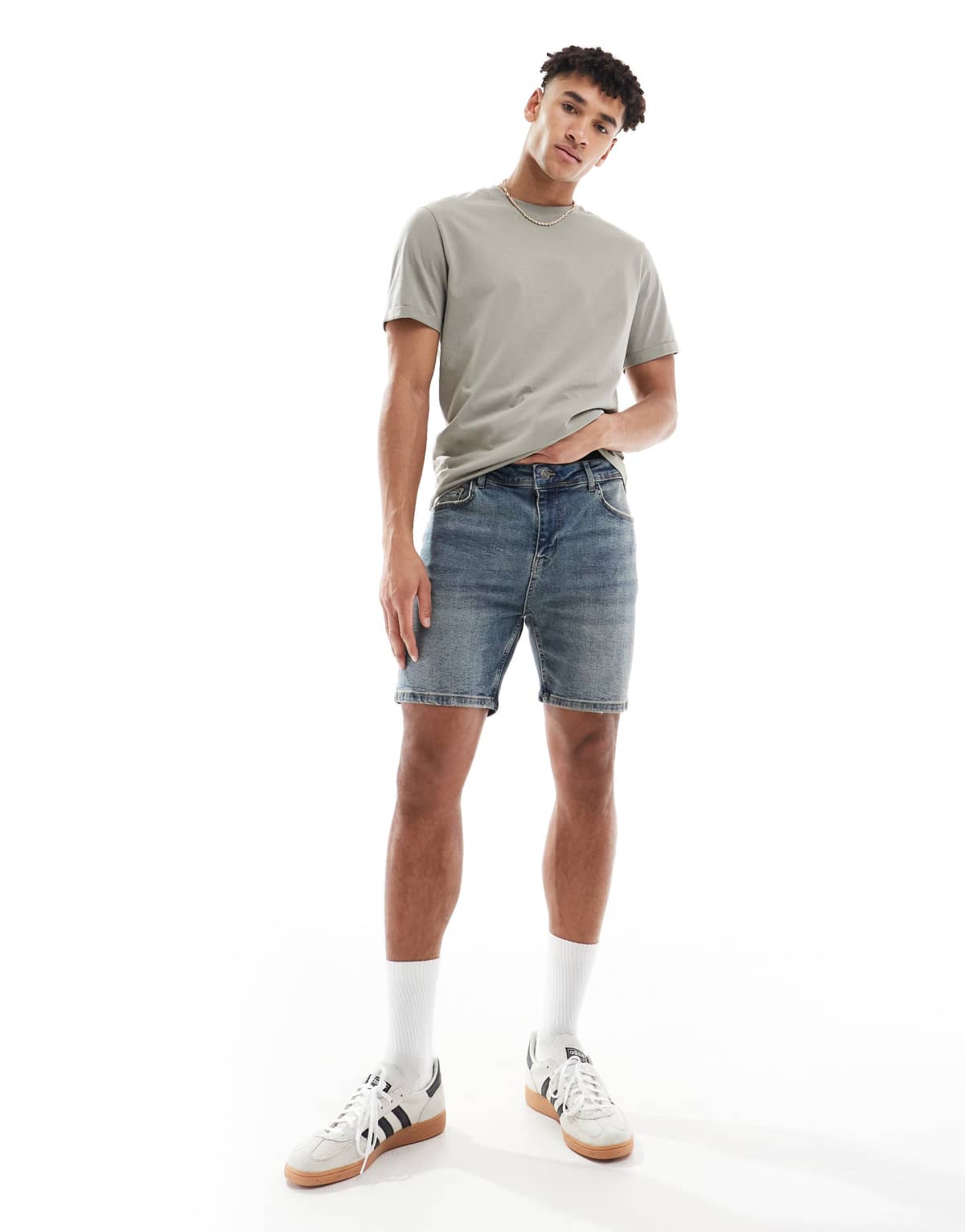Hera Mens slim fit short in blue sand