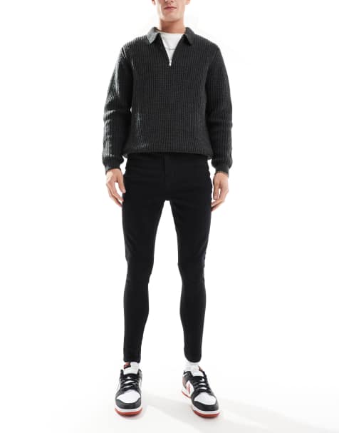 Hera Mens spray on jean in black - view 1