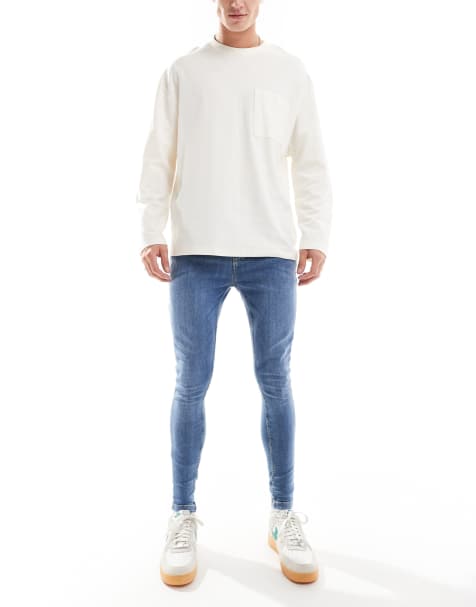 Hera Mens spray on jean in mid blue - view 1