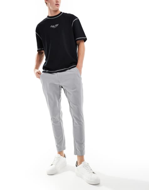Hera refined tech trouser in sleet - view 1
