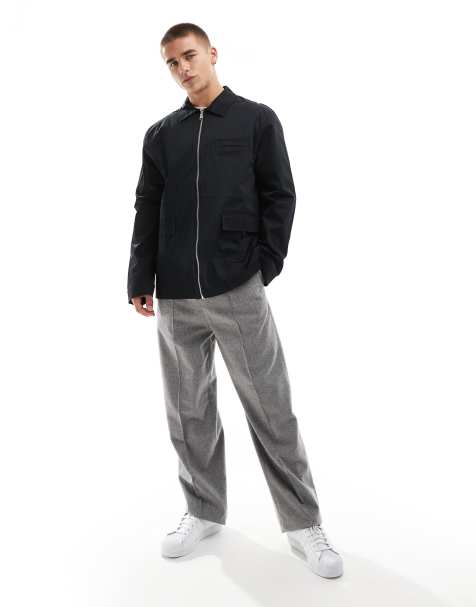 Hera washed utility jacket in black - view 1