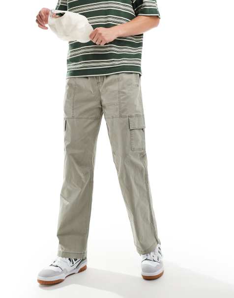 Hera washed utility relaxed cargo in grey green - view 1
