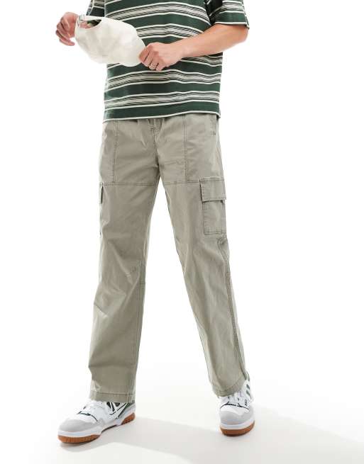 Hera washed utility relaxed cargo in grey green
